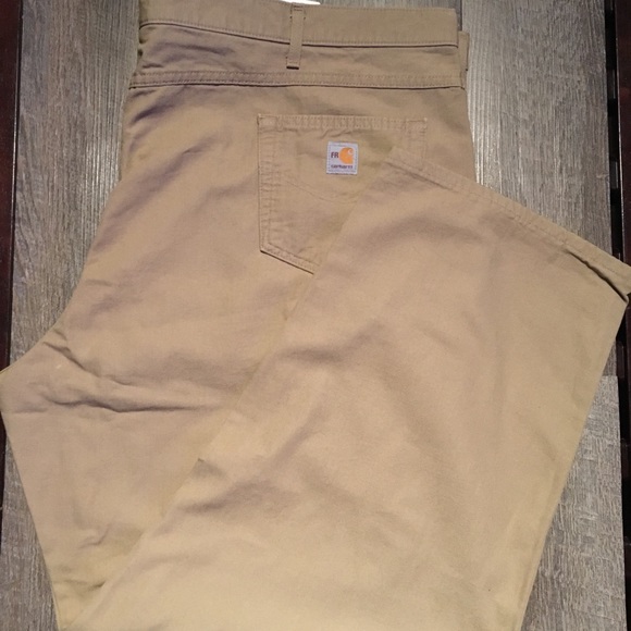 New Carhartt FR 52X30 Khaki Jean Pants Big & Tall - Picture 3 of 5